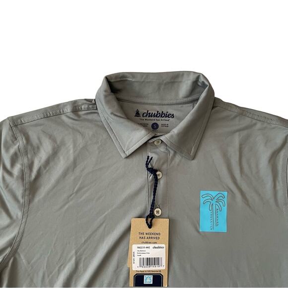 Chubbies The Retreat Performance Polo Men’s Size Small New Gray - Picture 2 of 9